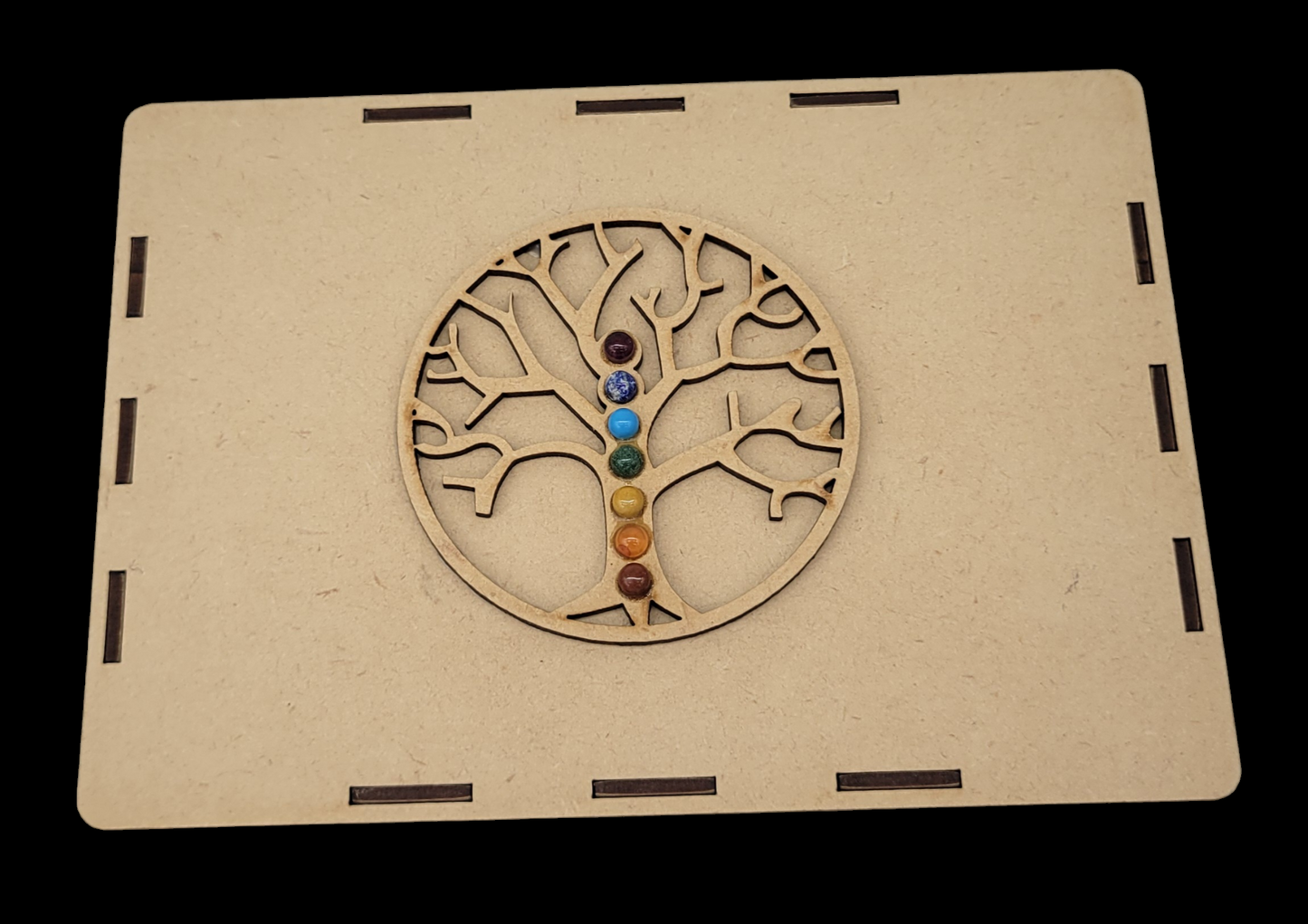 Chakra Tree of Life Hand Carved Box