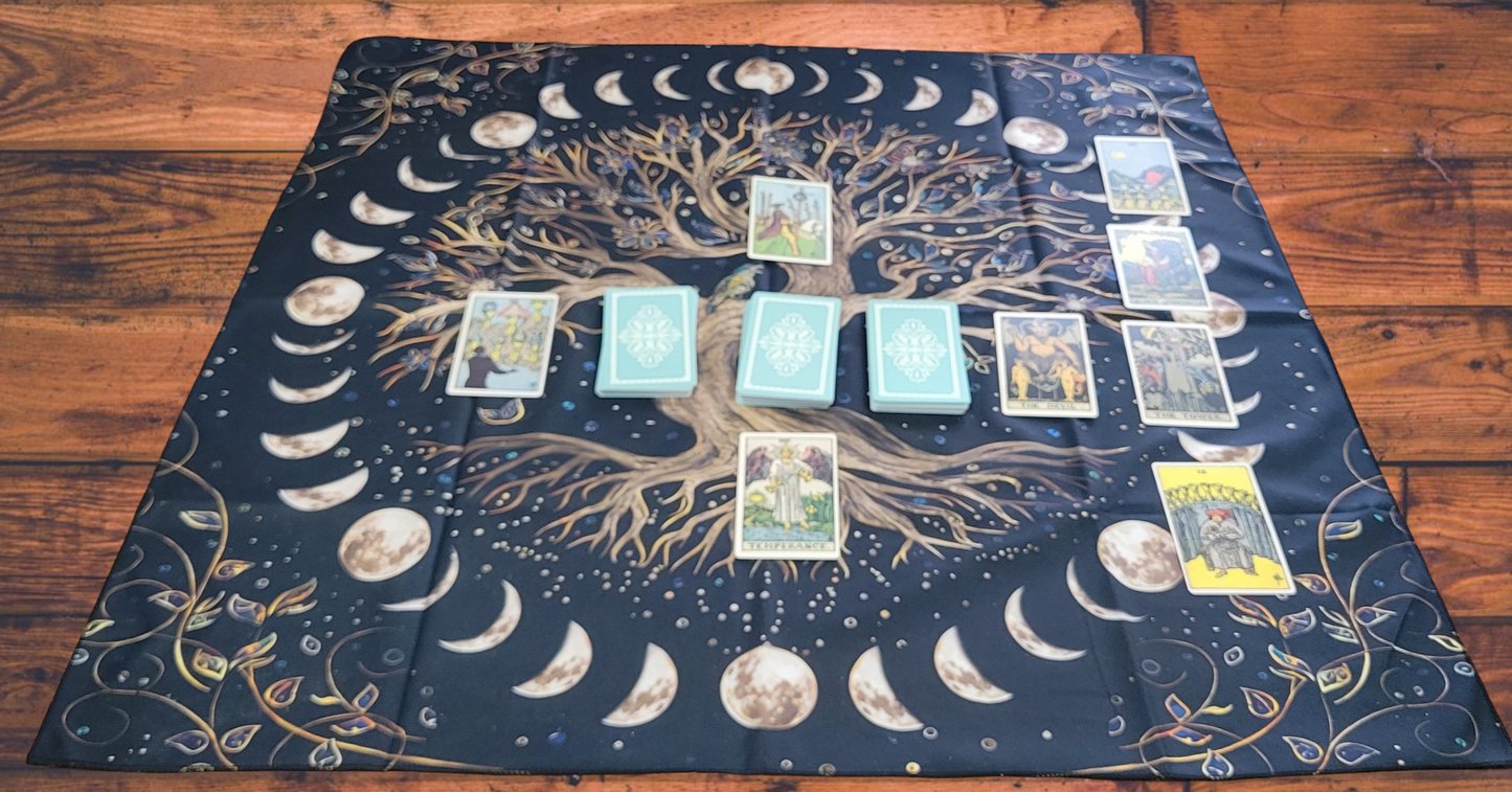 Life Tree Element Tarot Altar Tablecloth (Yellow)