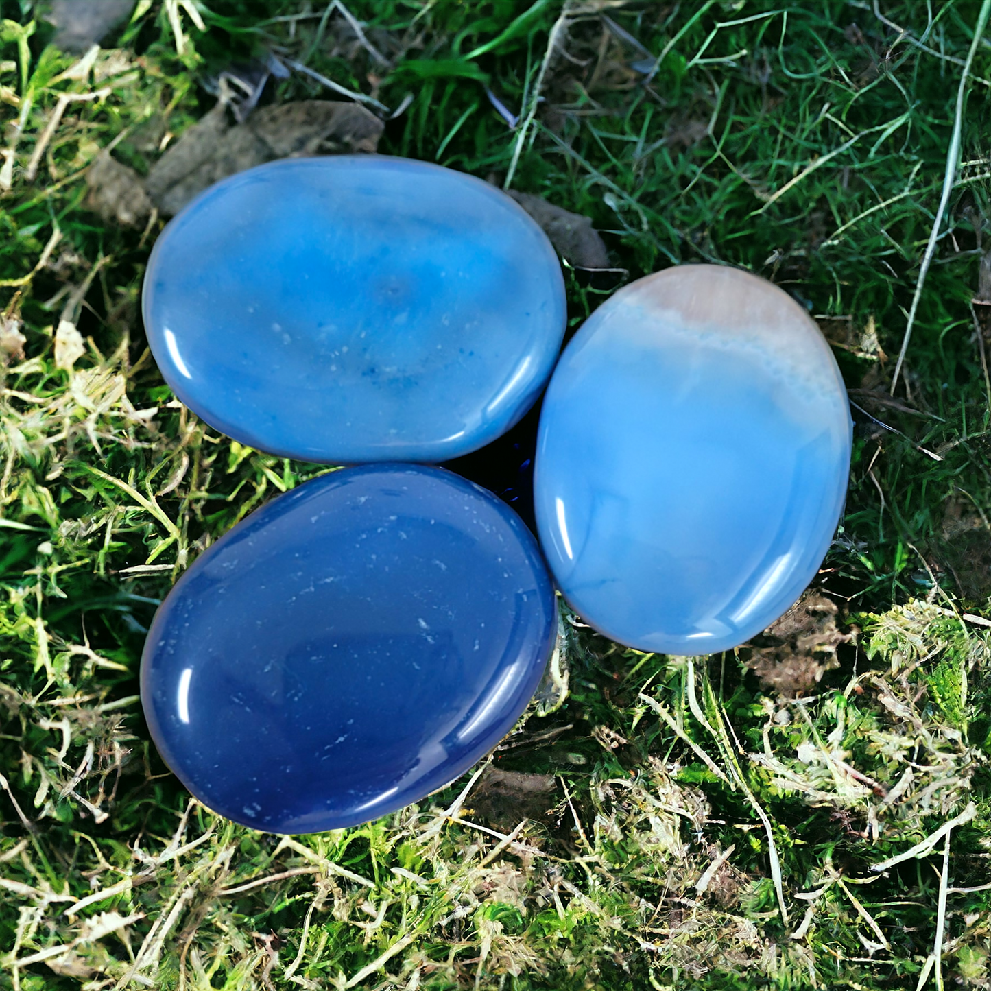 Blue Onxy Worry Stone