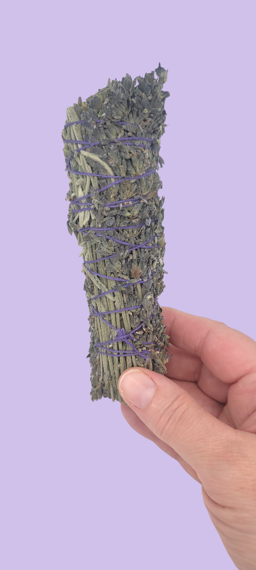 Lavender Sage Herb Wand 4"