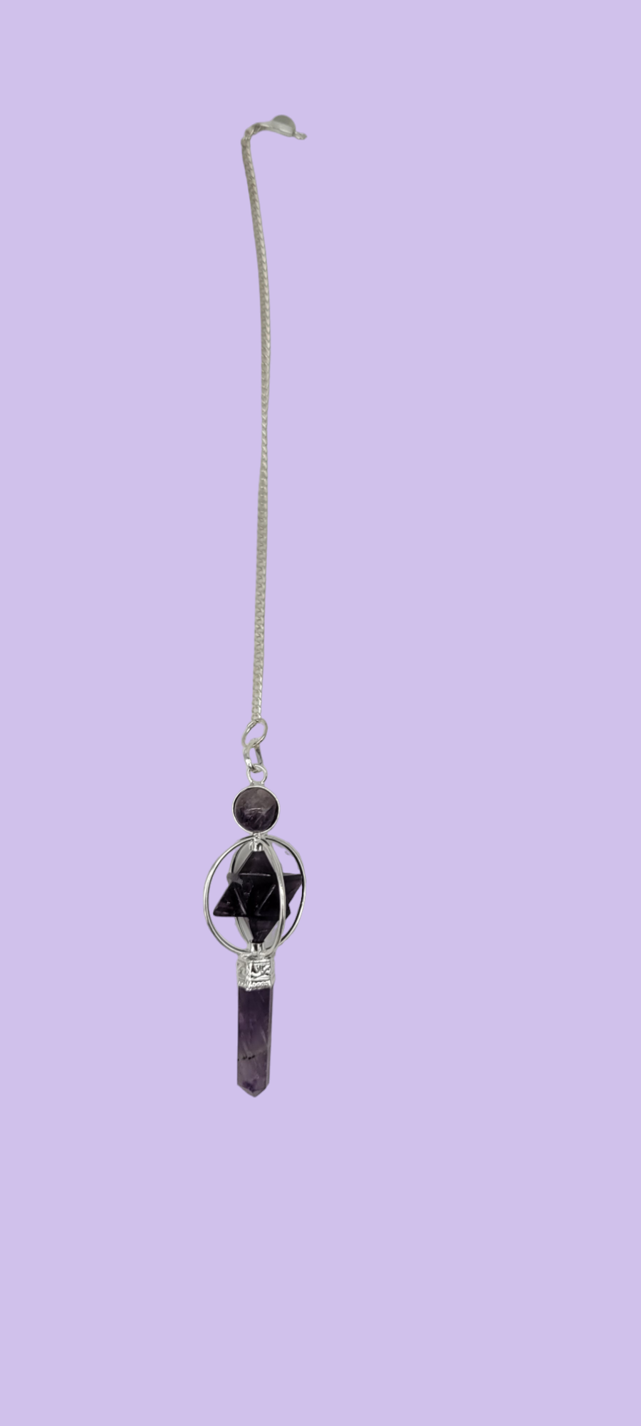 Amethyst Merkaba Spinning Pendulum