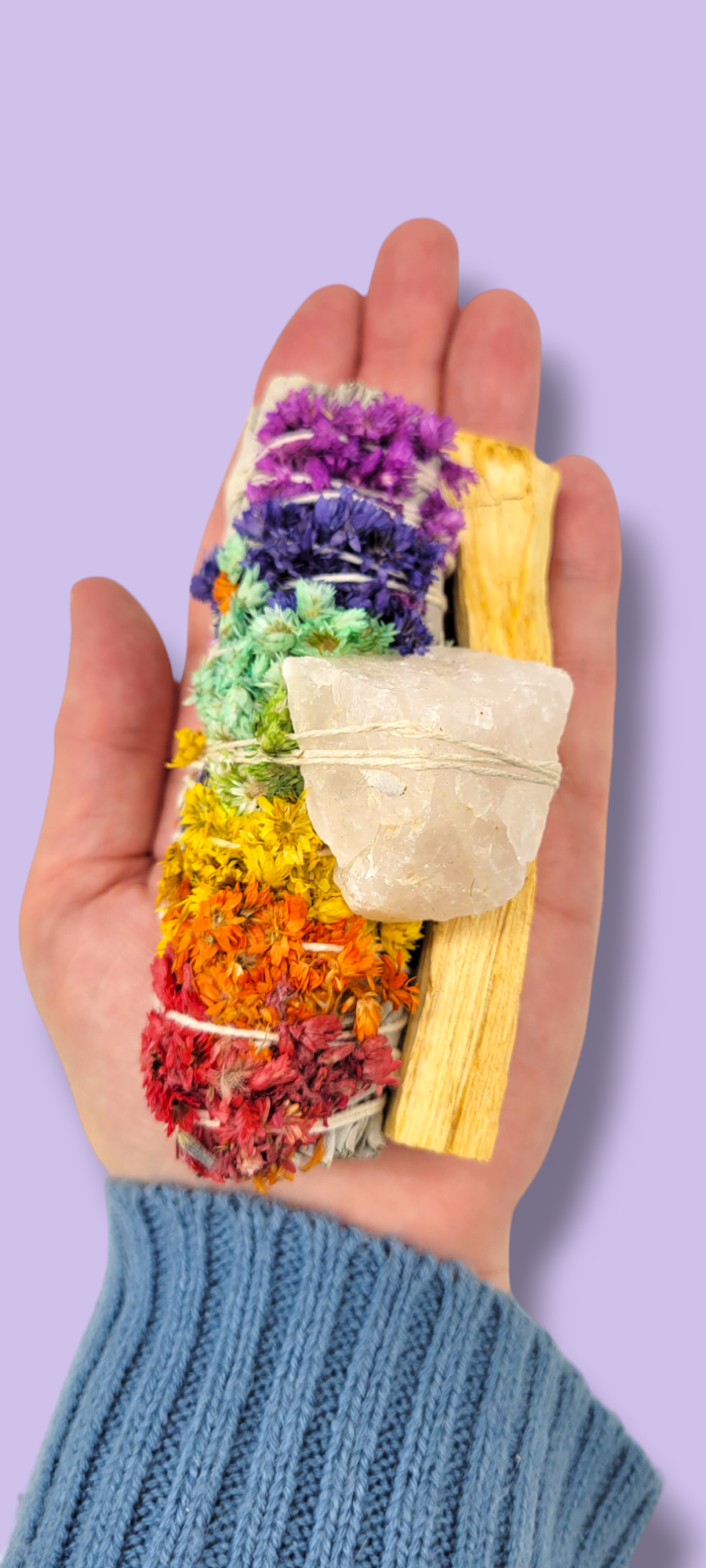 Chakra Sage Bundle with Rose Quartz