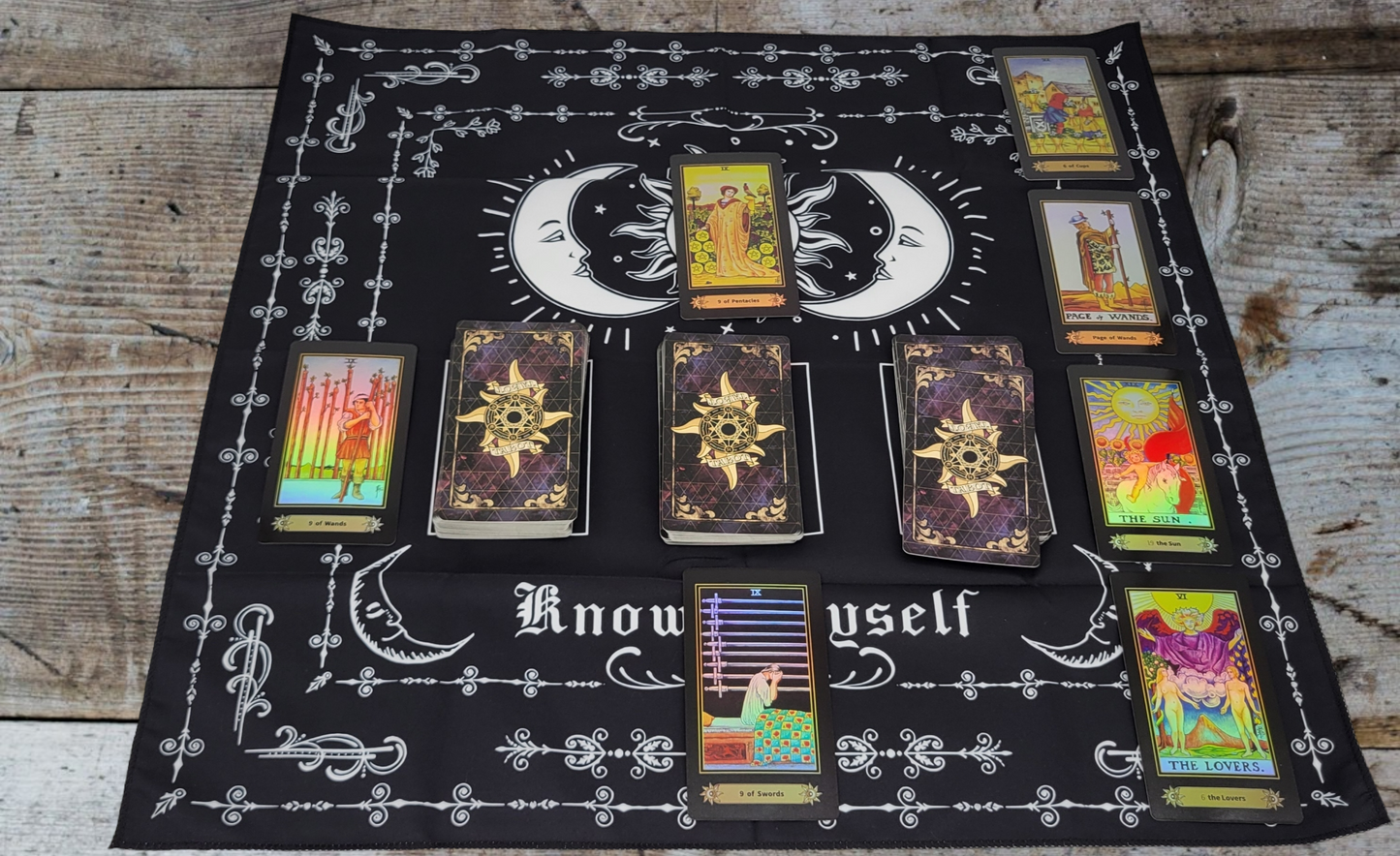 Know Thyself Tarot Spread Altar Cloth